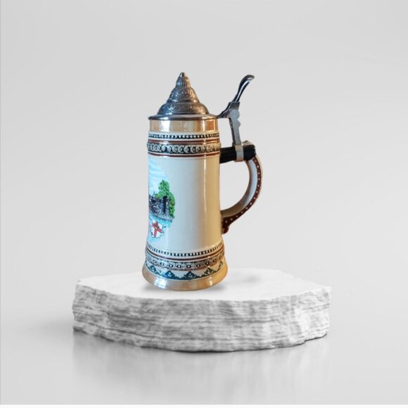 Beautiful Vintage handmade painting Beer tankard Made from Porcelain - Picture 3 of 6